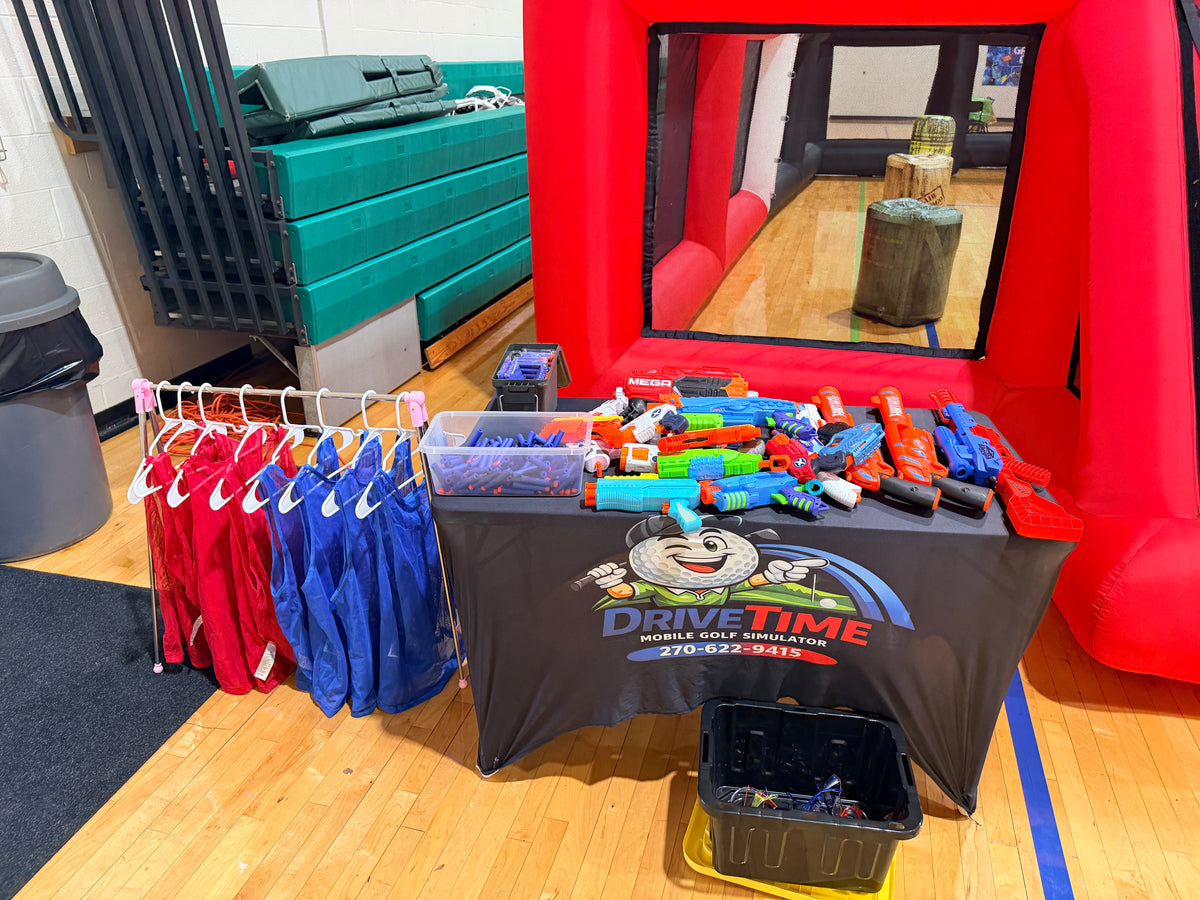 Nerf Wars battle arena setup in Bowling Green KY