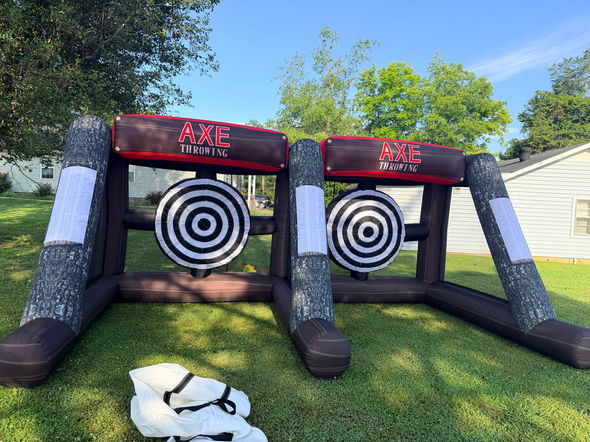 Double axe throw inflatable game rental in Bowling Green KY