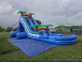 24x65ft XL Tropical water slide with palm trees