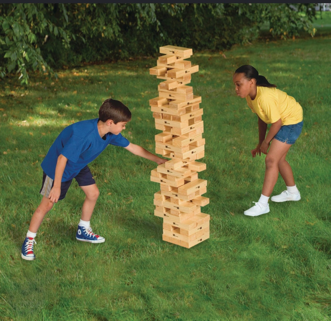 Kids playing Giant Jenga rental in Bowling Green KY