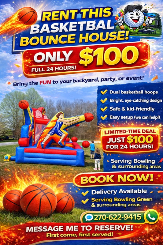Basketball bounce house rental in Bowling Green KY