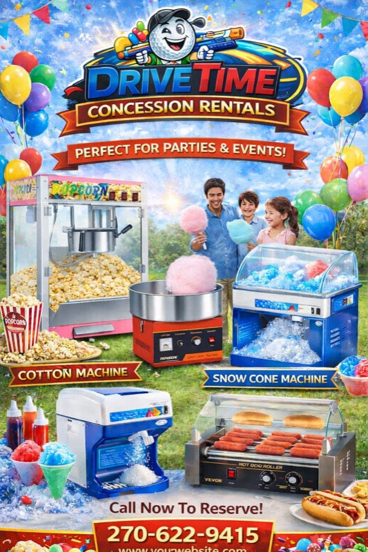 DriveTime Concession Rentals - Popcorn, cotton candy, snow cones